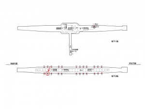 東京メトロ／明治神宮前〈原宿〉駅／副都心線／№23駅看板・駅広告、位置図