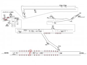 東京メトロ／新宿三丁目駅／副都心線／№6駅看板・駅広告、位置図