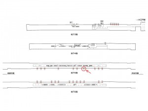 東京メトロ/東新宿駅/副都心線/№7駅看板・駅広告、位置図
