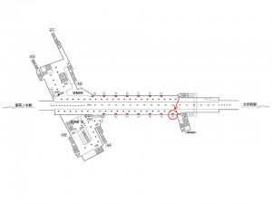 東京メトロ／淡路町駅／丸ノ内線／№1駅看板・駅広告、位置図