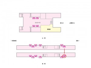 京成　公津の杜駅／／№5106駅看板・駅広告、位置図