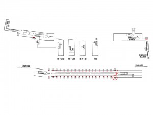 東京メトロ/西早稲田駅/副都心線/№16駅看板・駅広告、位置図