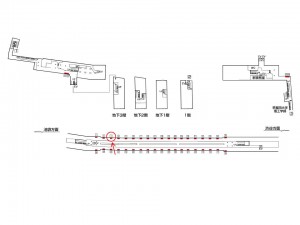 東京メトロ／西早稲田駅／副都心線／№3駅看板・駅広告、位置図