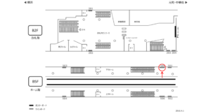 みなとみらい／新高島駅／／№505駅看板・駅広告、位置図