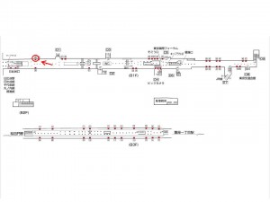 東京メトロ／有楽町駅／有楽町線／№25駅看板・駅広告、位置図