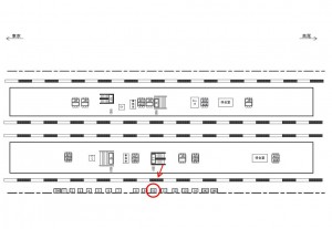 JR／阿佐ケ谷駅／風防壁／№10駅看板・駅広告、位置図