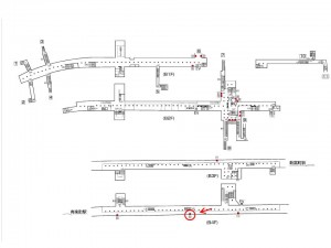 東京メトロ／銀座一丁目駅／有楽町線／№13駅看板・駅広告、位置図