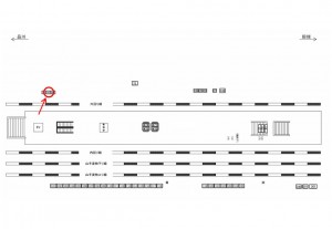 JR／駒込駅／外回り線側／№82駅看板・駅広告、位置図