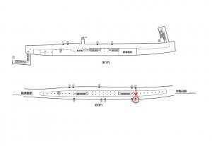 東京メトロ／東大前駅／南北線／№6駅看板・駅広告、位置図