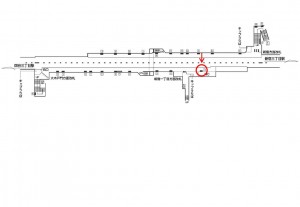 東京メトロ／新宿御苑前駅／丸ノ内線／№1駅看板・駅広告、位置図