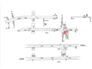 東京メトロ／銀座一丁目駅／有楽町線／№30駅看板・駅広告、位置図