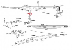 東京メトロ／市ヶ谷駅／南北線／№30駅看板・駅広告、位置図