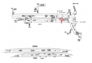 東京メトロ／飯田橋駅／南北線／№21駅看板・駅広告、位置図