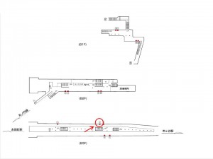 東京メトロ／四ツ谷駅／南北線／№5駅看板・駅広告、位置図