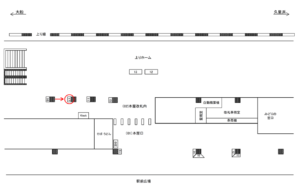 JR／逗子駅／本屋改札内／№17駅看板・駅広告、位置図