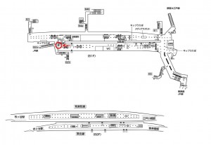 東京メトロ／飯田橋駅／南北線／№13駅看板・駅広告、位置図