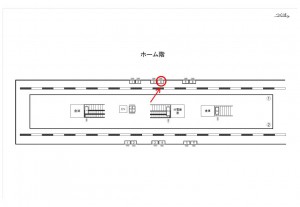 つくばエクスプレス／秋葉原駅／2番線前／№4駅看板・駅広告、位置図