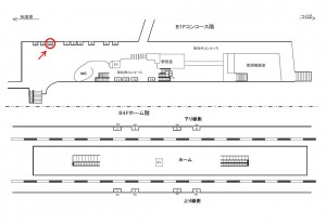 つくばエクスプレス　浅草駅／コンコース／№10駅看板・駅広告、位置図