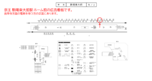 京王/駒場東大前駅/駅だて/№330駅看板・駅広告、位置図