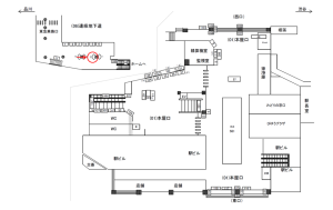JR／目黒駅／連絡地下道／№12駅看板・駅広告、位置図