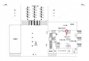 JR／川崎駅／橋上本屋口／№29駅看板・駅広告、位置図