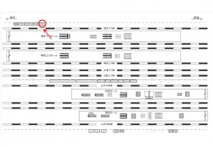 JR／大崎駅／埼京下り側／№5駅看板・駅広告、位置図