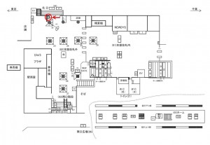 JR／小岩駅／本屋改札外／№83駅看板・駅広告、位置図