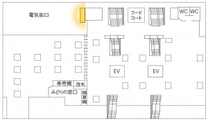 JR／秋葉原駅／秋葉原駅電気街口ボード駅臨時広告・駅広告、位置図