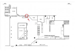 JR／藤沢駅／橋上本屋口／№3駅看板・駅広告、位置図