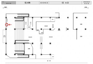 JR／石川町駅（元町・中華街）／A口／№17駅看板・駅広告、位置図