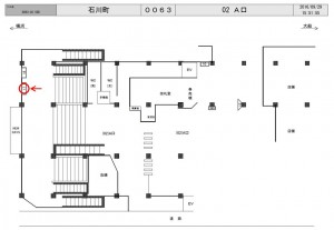 JR／石川町駅（元町・中華街）／A口／№17駅看板・駅広告、位置図