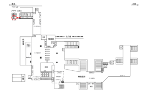 JR／南浦和駅／西口／№73駅看板・駅広告、位置図