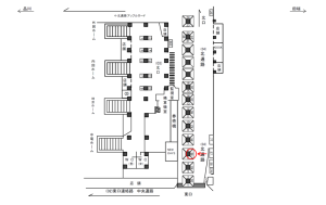 JR／池袋駅／北通路／№46駅看板・駅広告、位置図