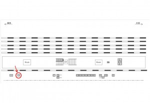 JR／蕨駅／南行線側／№18駅看板・駅広告、位置図