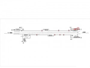 東京メトロ／入谷駅／日比谷線／№15駅看板・駅広告、位置図
