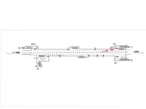 東京メトロ／入谷駅／日比谷線／№12駅看板・駅広告、位置図