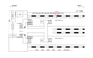 JR／東所沢駅／下り線前／№109駅看板・駅広告、位置図