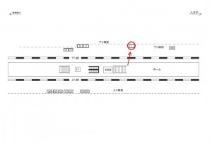 JR/淵野辺駅/下り線前/№1駅看板・駅広告、位置図