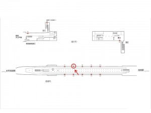 東京メトロ／清澄白河駅／半蔵門線／№1駅看板・駅広告、位置図