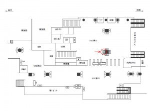 JR／恵比寿駅／東口／№108駅看板・駅広告、位置図
