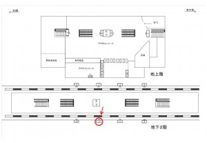 りんかい線　国際展示場駅／ホーム線側／№8駅看板・駅広告、位置図