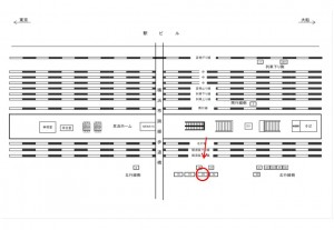 JR／鶴見駅／北行線側／№20駅看板・駅広告、位置図