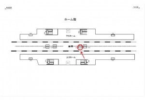 つくばエクスプレス／青井駅／線間／№5駅看板・駅広告、位置図