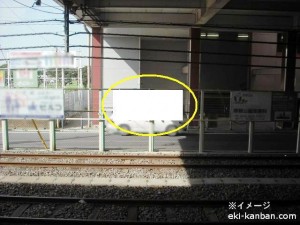 JR／小机駅／上り線側／№6駅看板・駅広告、写真1