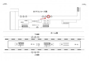 つくばエクスプレス／六町駅／コンコース／№6駅看板・駅広告、位置図