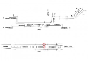 東京メトロ／麻布十番駅／南北線／№2駅看板・駅広告、位置図
