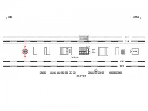 JR／鎌倉駅／ホーム№B01&B02№02駅看板・駅広告、位置図