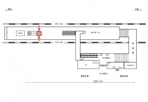 JR／根岸駅／ホーム№B03&B04№04駅看板・駅広告、位置図