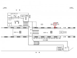JR／大口駅／下り線側／№12駅看板・駅広告、位置図