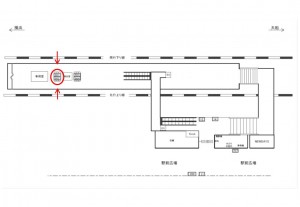 JR／根岸駅／ホーム№B01&B02№02駅看板・駅広告、位置図